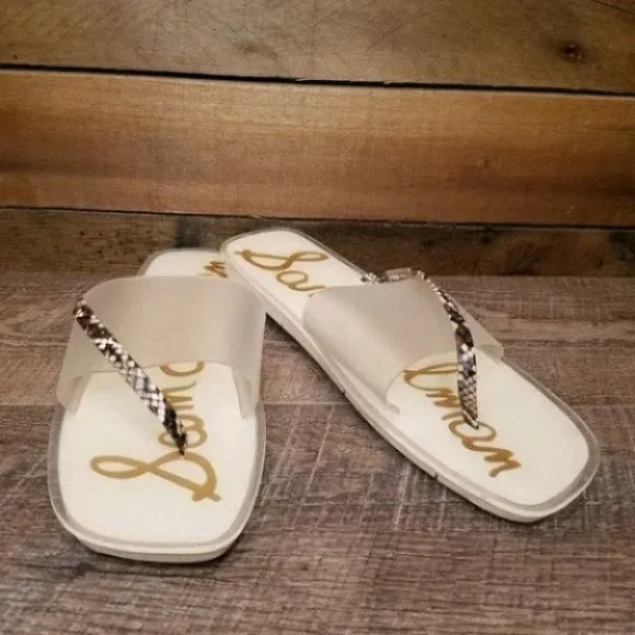 NEW Sam Edelman Luciana Semi-Opaque Slide Sandals - Picture 5 of 8